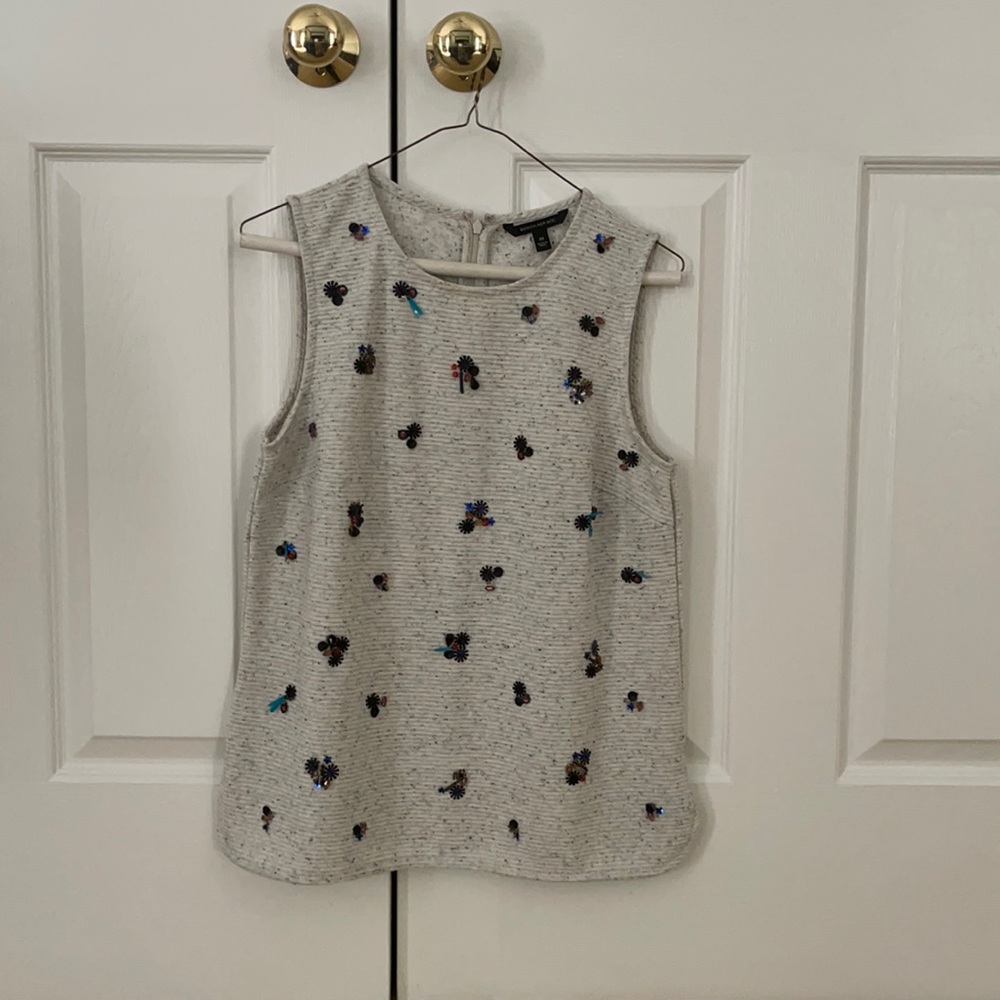 Banana Republic embellished sleeveless shell